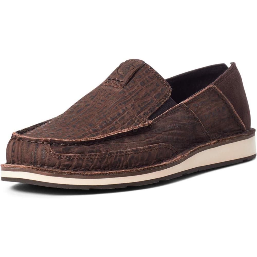imageARIAT Mens Cruiser Boat ShoeBark BisonChocolate Suede