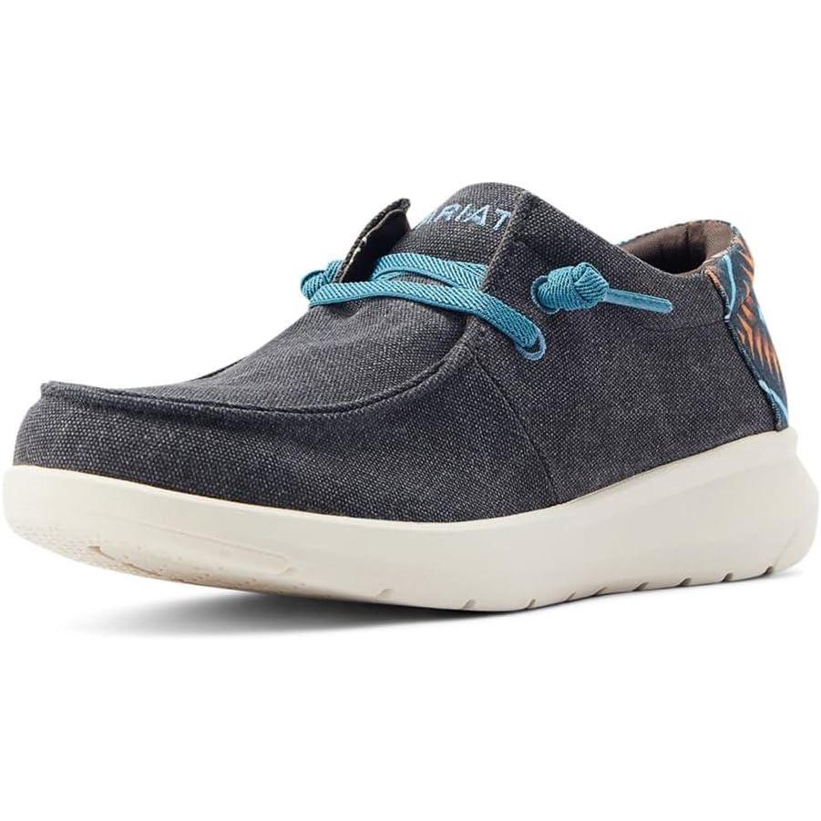 imageARIAT Mens Hilo Stretch SneakerCharcoal BlueBlue Aztec