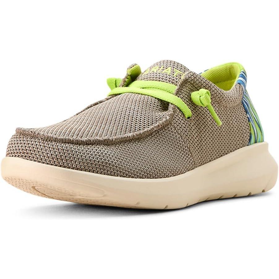 imageARIAT Mens Hilo Stretch SneakerSlate Grey MeshLime Green