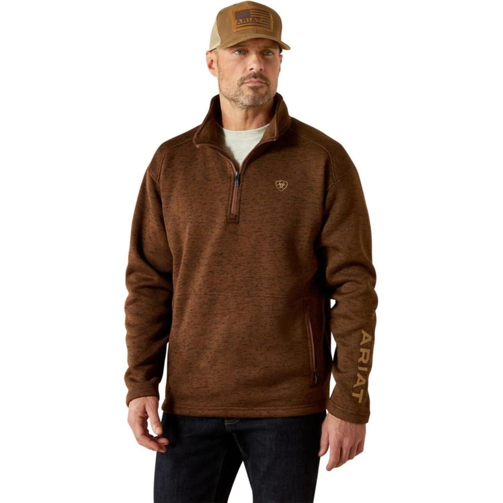 imageARIAT Mens Khaki Caldwell Reinforced Snap SweaterCarafe
