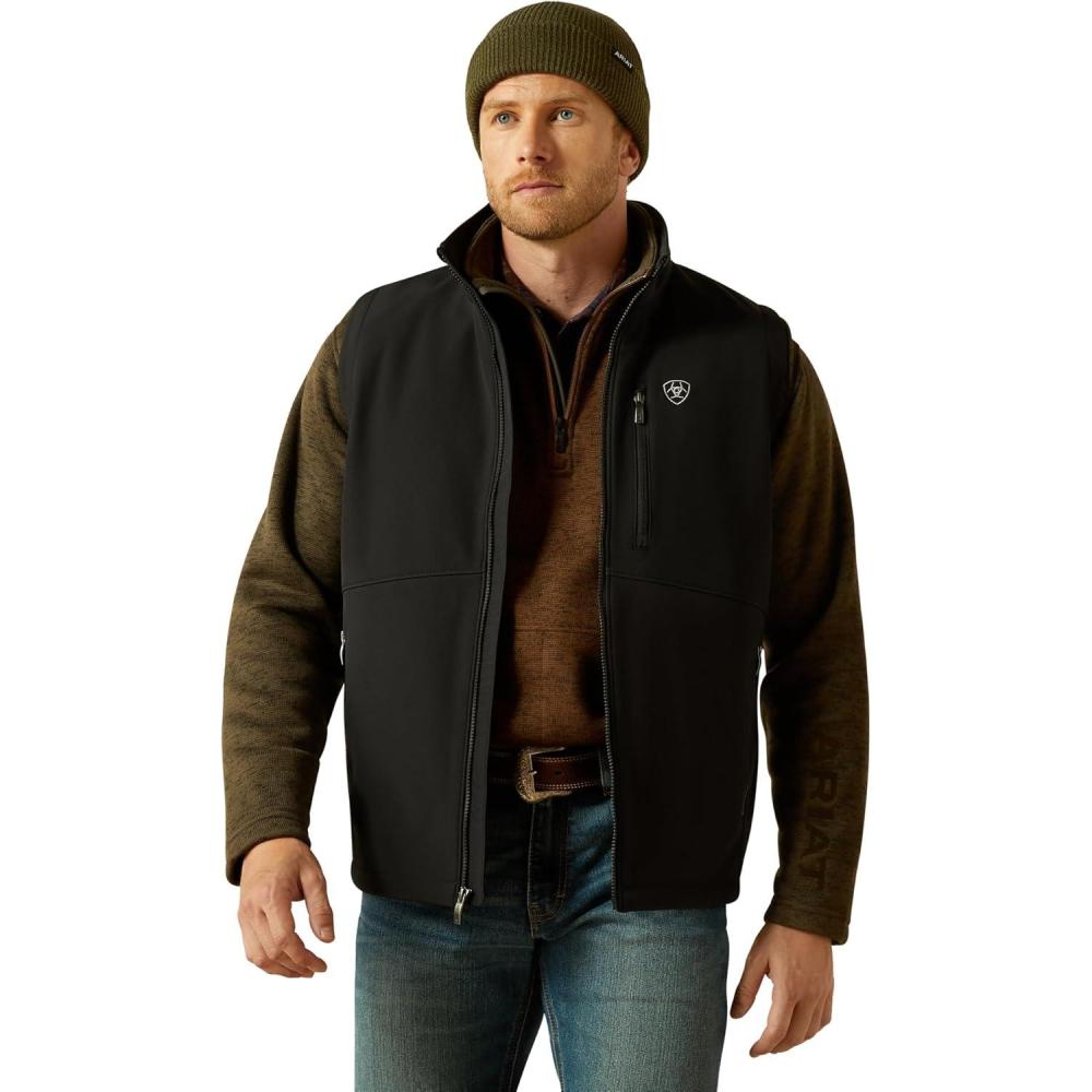 imageARIAT Mens Logo Softshell VestBlack