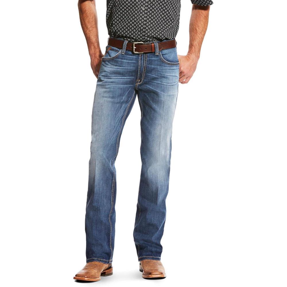 imageARIAT Mens M4 Low Rise Boot Cut JeanBlue
