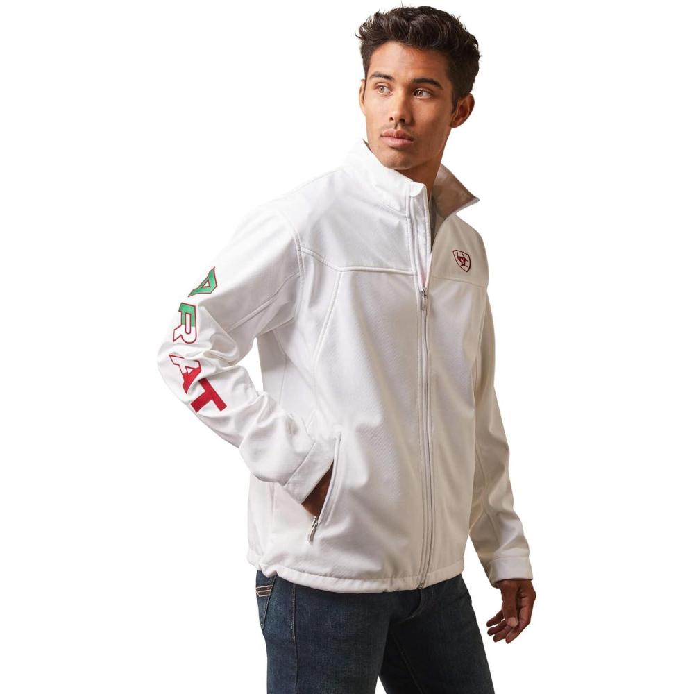 imageARIAT Mens New Softshell Mexico JacketWhite