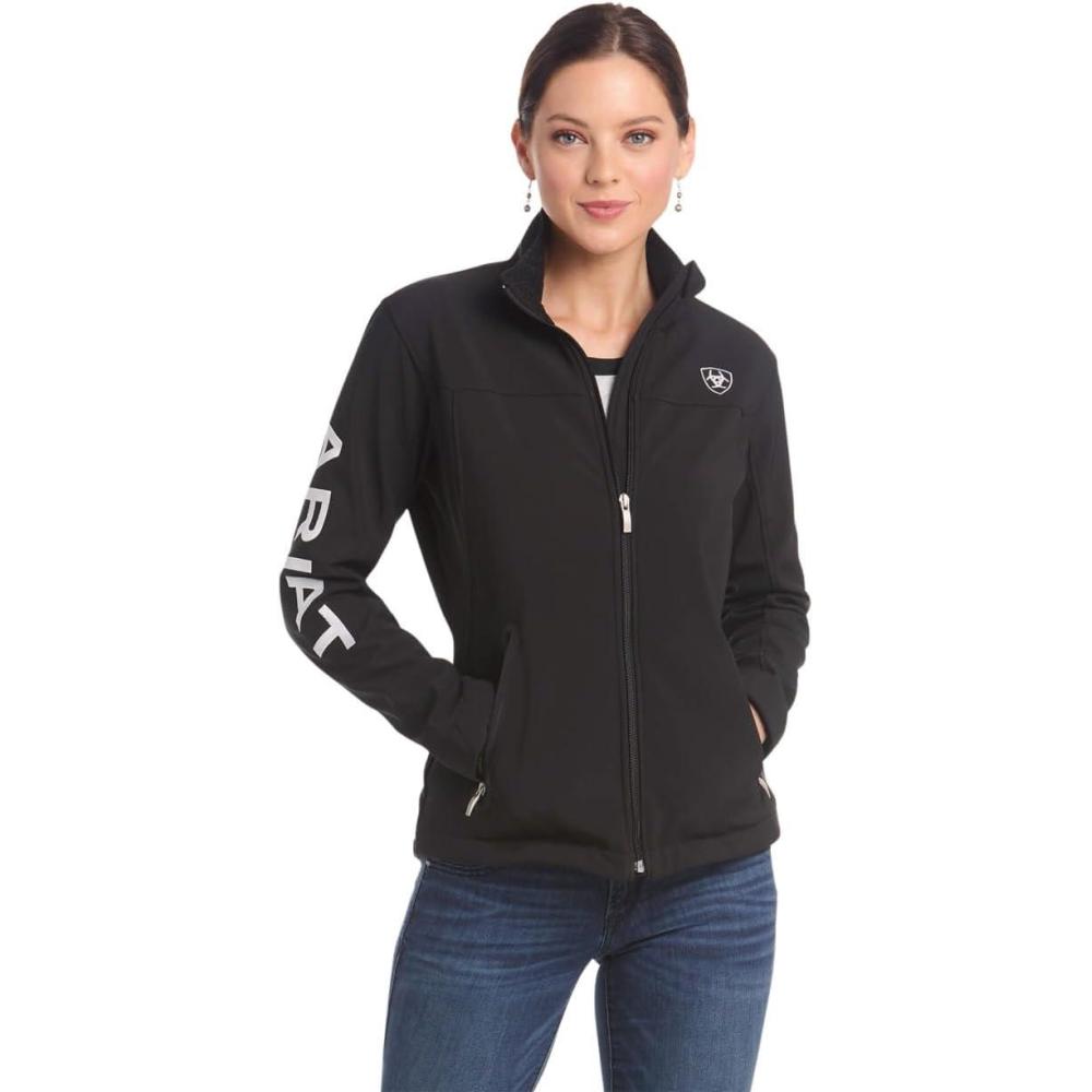 imageARIAT New Team Softshell Jacket  Womens Wind and Water Resistant JacketBlack