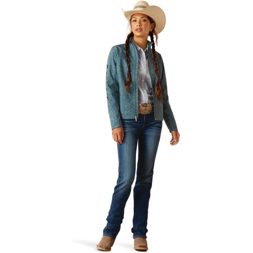 imageARIAT New Team Softshell Jacket Womens Wind and Water Resistant JacketLacey