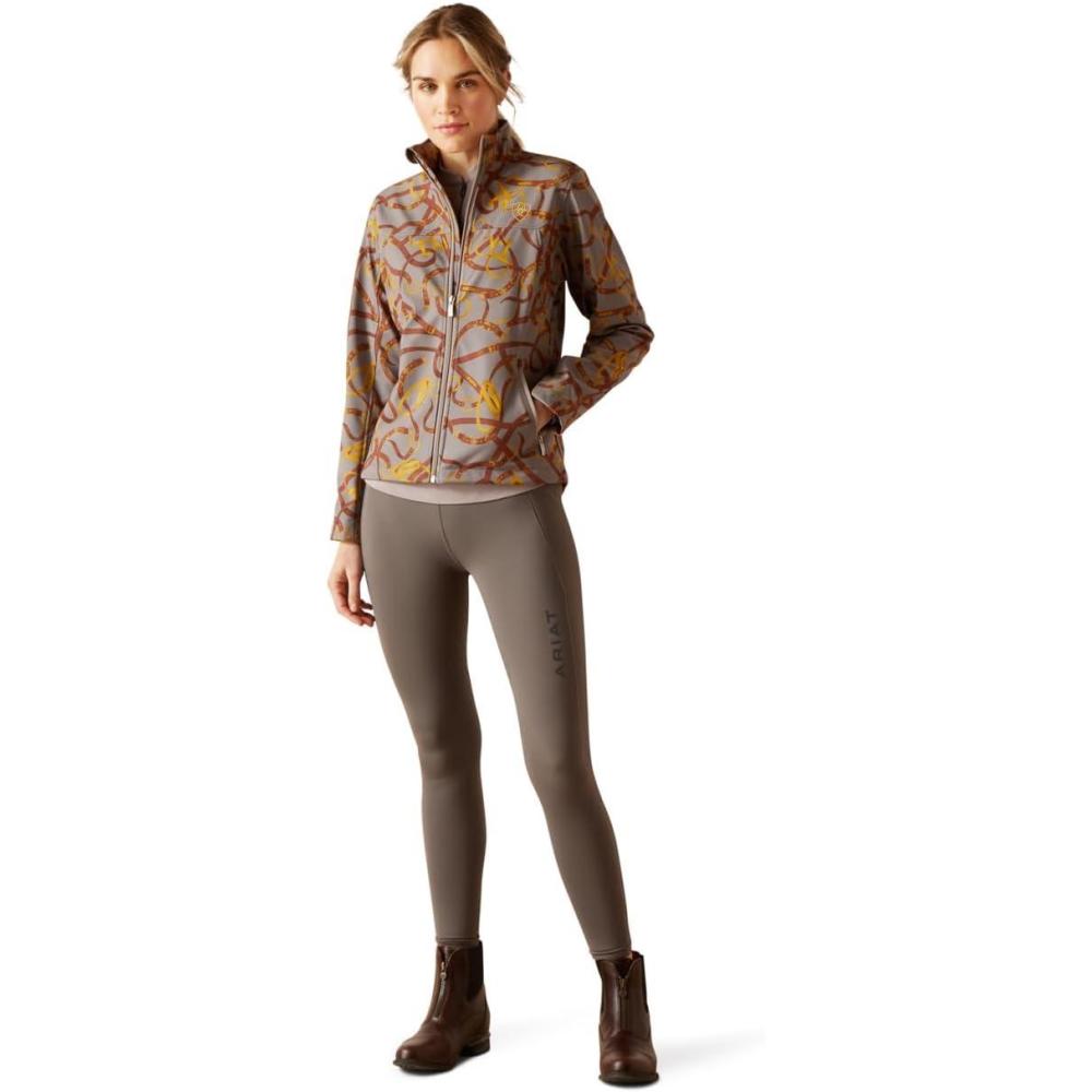 imageARIAT New Team Softshell Jacket Womens Wind and Water Resistant JacketZinc Bridle