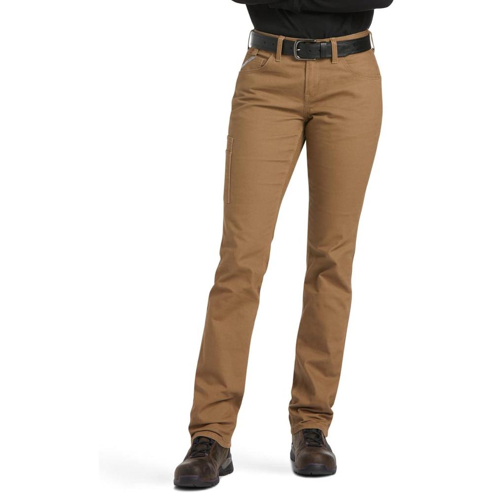 imageARIAT Rebar DuraStretch Riveter Straight Leg JeansField Khaki