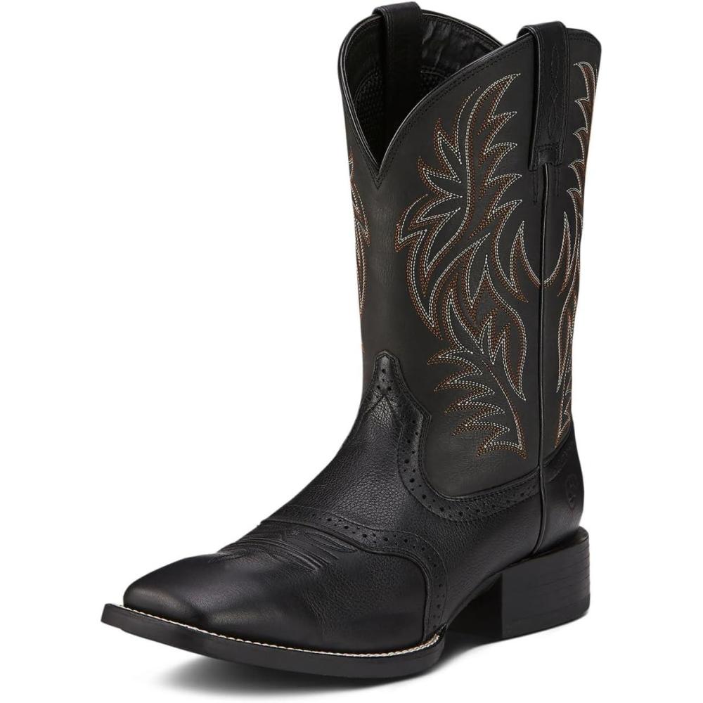 imageARIAT Sport Western Wide Square Toe Mens BootBlack DeertanBlack