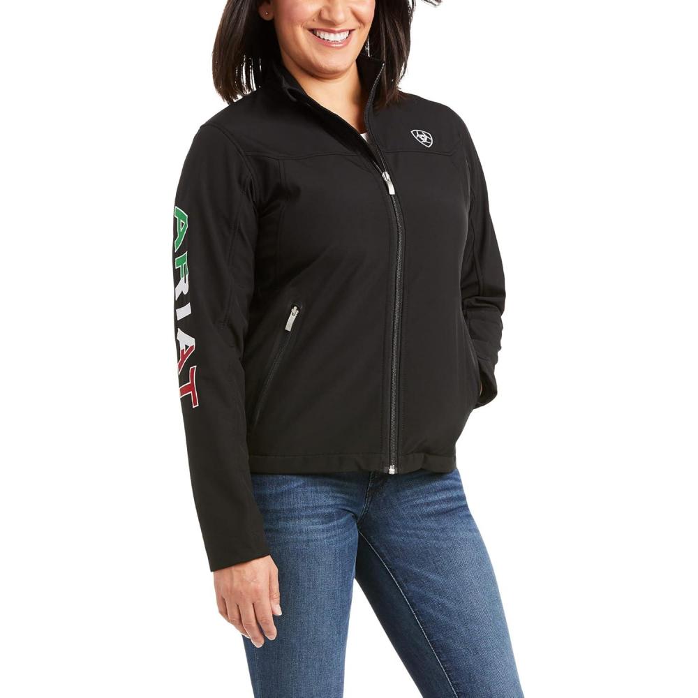 imageARIAT Womens Classic Team Softshell Mexico JacketBlack