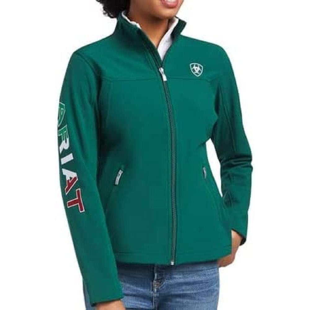 imageARIAT Womens Classic Team Softshell Mexico JacketVerde