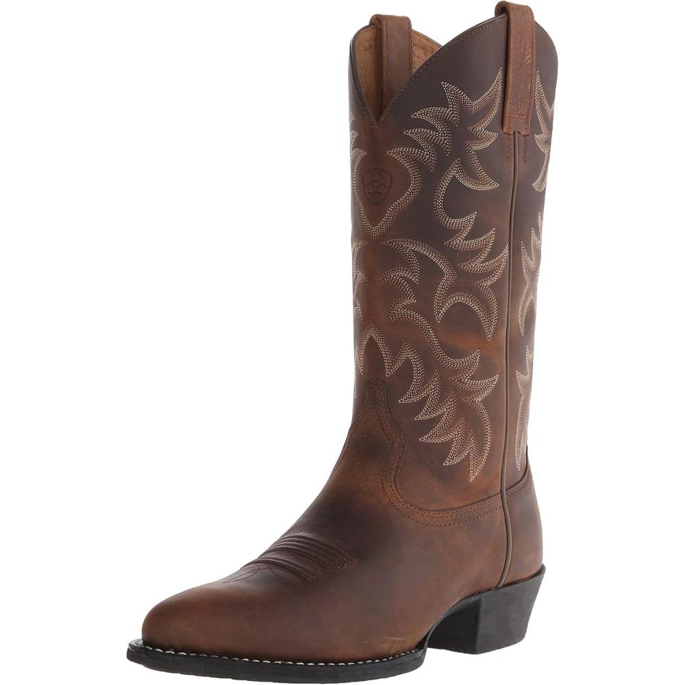 imageAriat Heritage Round Toe Western Boots  Mens Round Toe Cowboy BootBrown