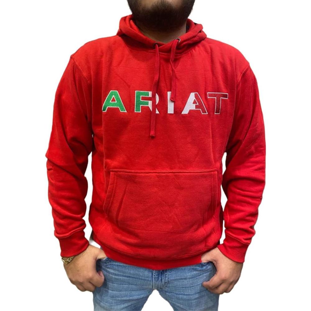 imageAriat Mens Hooded SweatshirtMexico Red Indpdt Smu