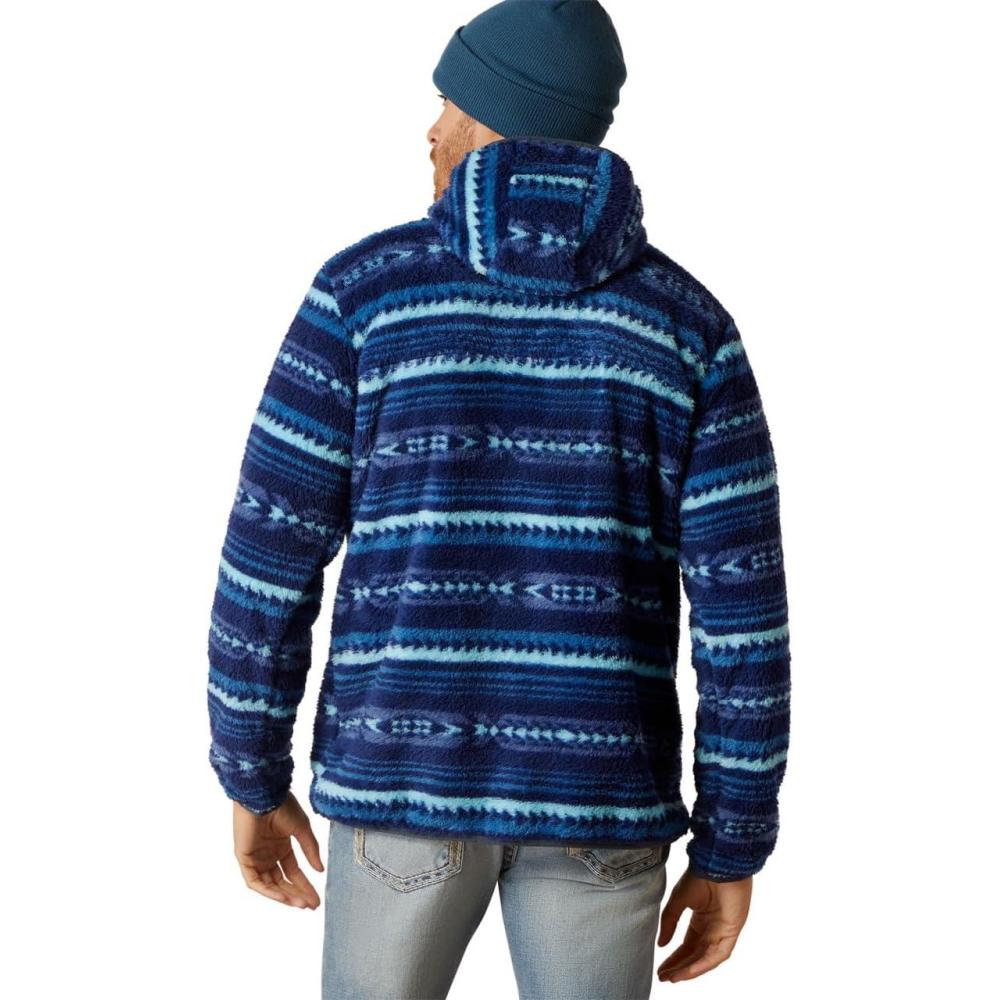 imageAriat Mens Hooded SweatshirtPolar Bear Fleece Blue Depths Serape