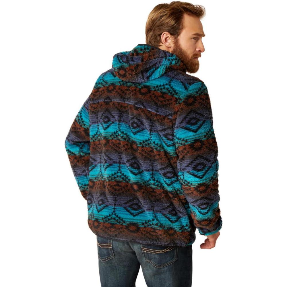 imageAriat Mens Hooded SweatshirtPolar Bear Fleece Enamel Blue Serape