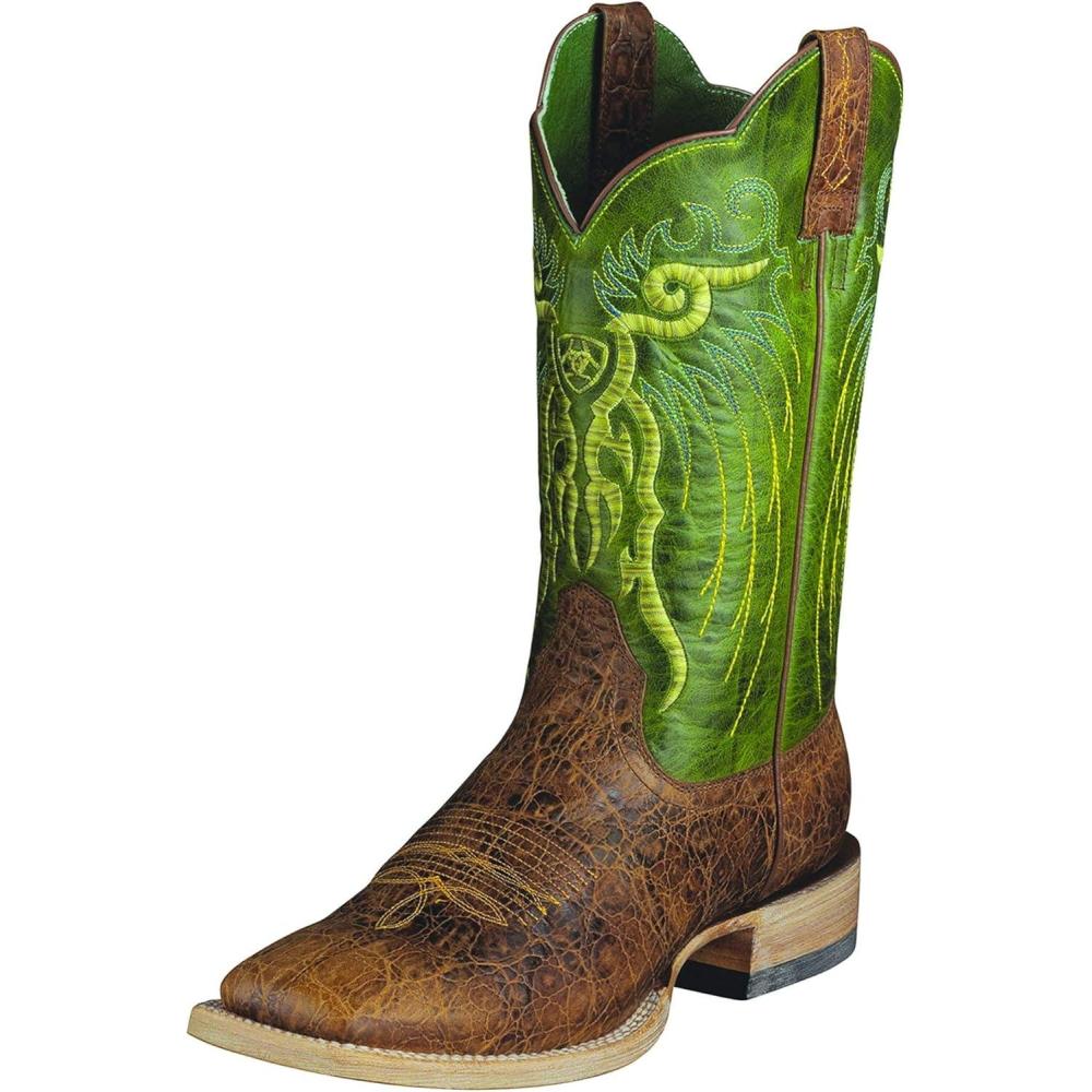 imageAriat Mens Mesteno Western Cowboy BootAdobe ClayNeon Lime
