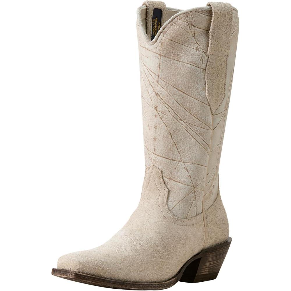 imageAriat Mens Yellowstone Shepherd Western BootCloud White SuedeShredded White