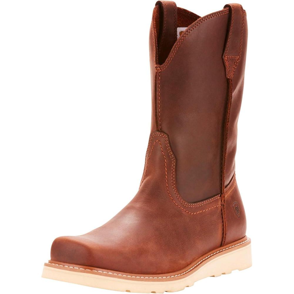 imageAriat Rambler Recon Western Boots  Mens Square Toe Work BootFoothill Brown