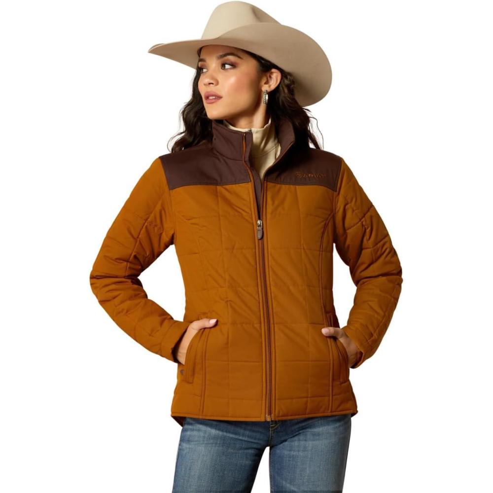 imageAriat WSL Womens Serrano Southwest REAL Crius JacketChestnutChocolate Plum