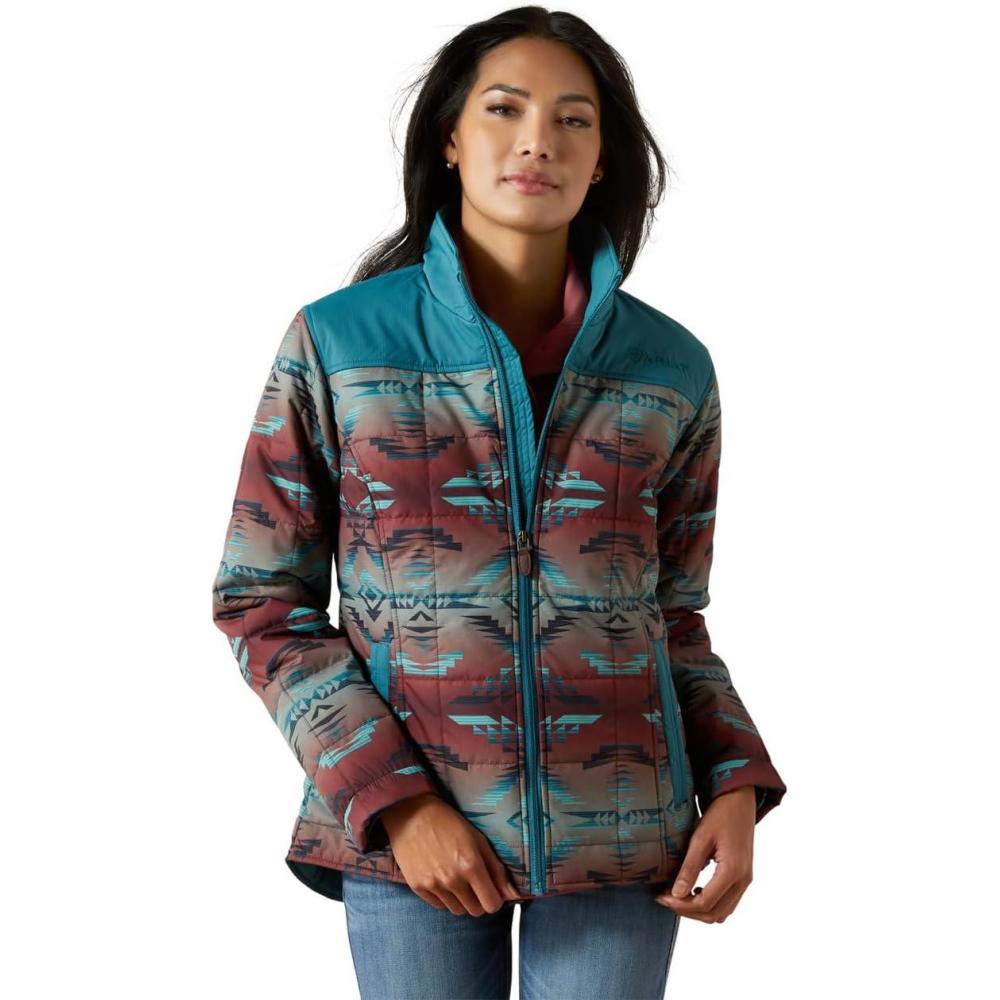 imageAriat WSL Womens Serrano Southwest REAL Crius JacketDragonflyInez Blanket Print