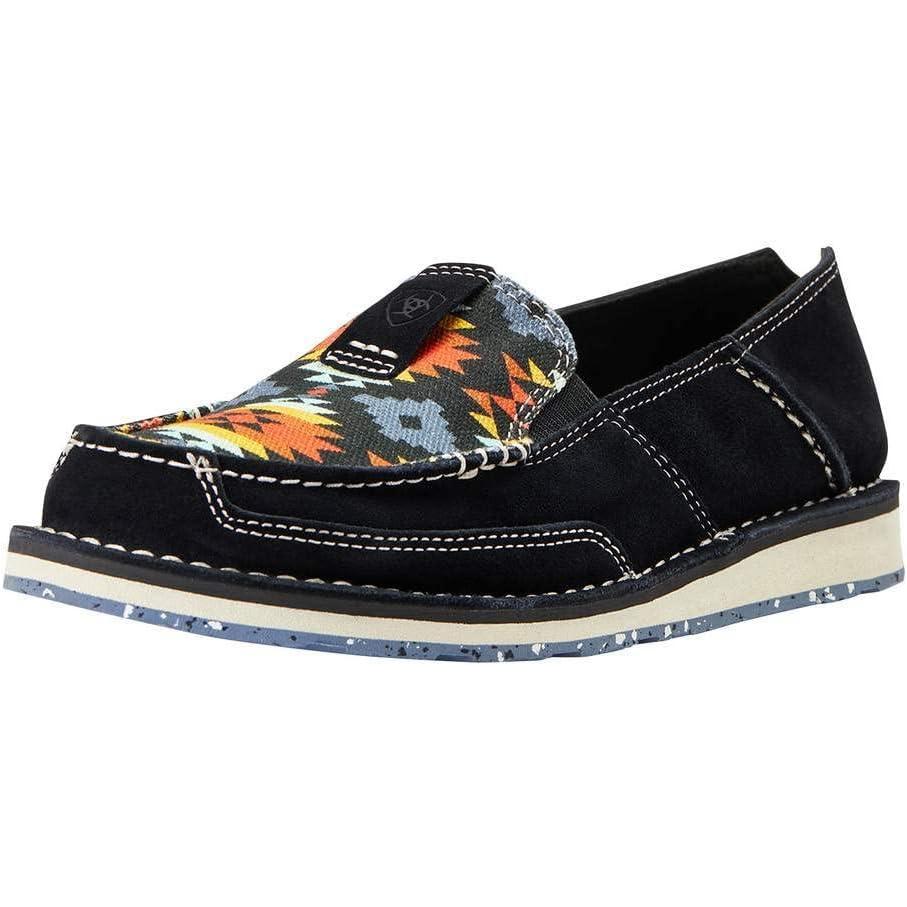 imageAriat Womens Cruiser Azteca Black SuedeGold Glitter CasualBlack SuedeDeepest Aztec