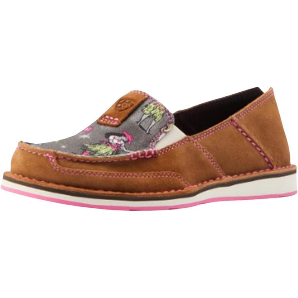 imageAriat Womens Cruiser Azteca Black SuedeGold Glitter CasualNutty Bean