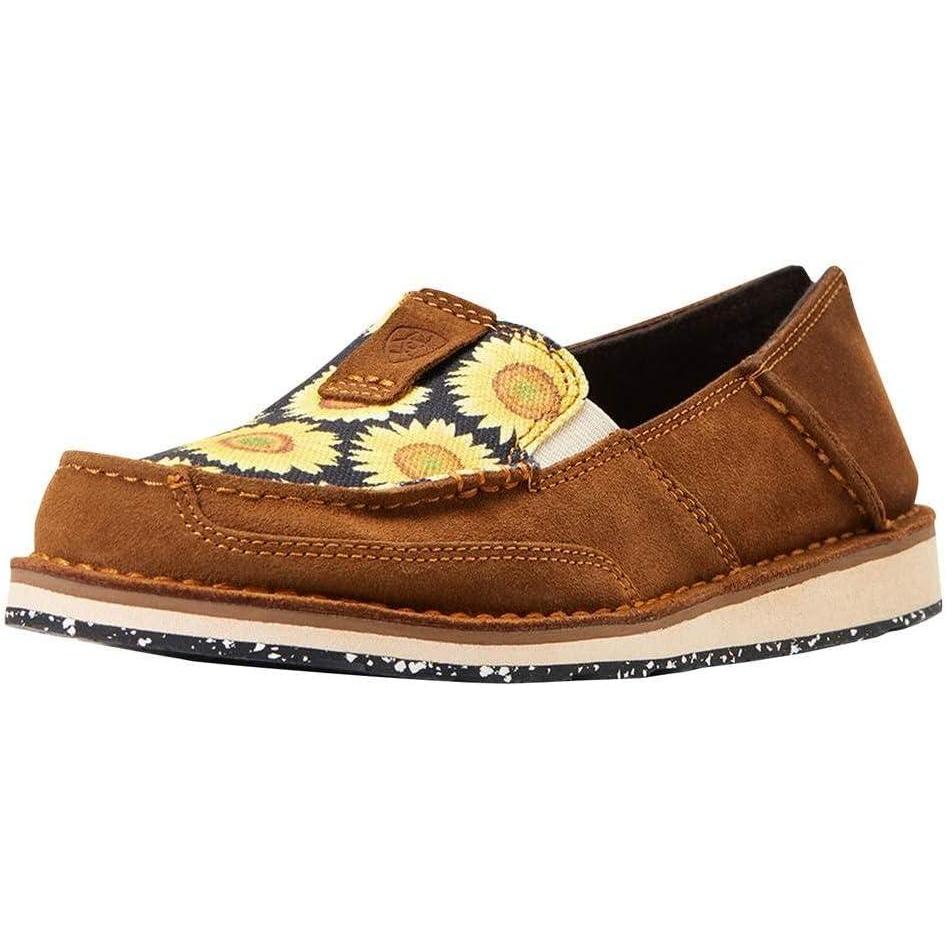 imageAriat Womens Cruiser Azteca Black SuedeGold Glitter CasualPeanutField of Sun