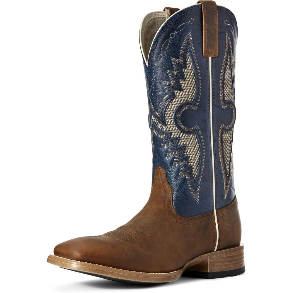 imageAriat Womens Fatbaby Heritage Western Cowboy BootSorrel CrunchCowboy Blue