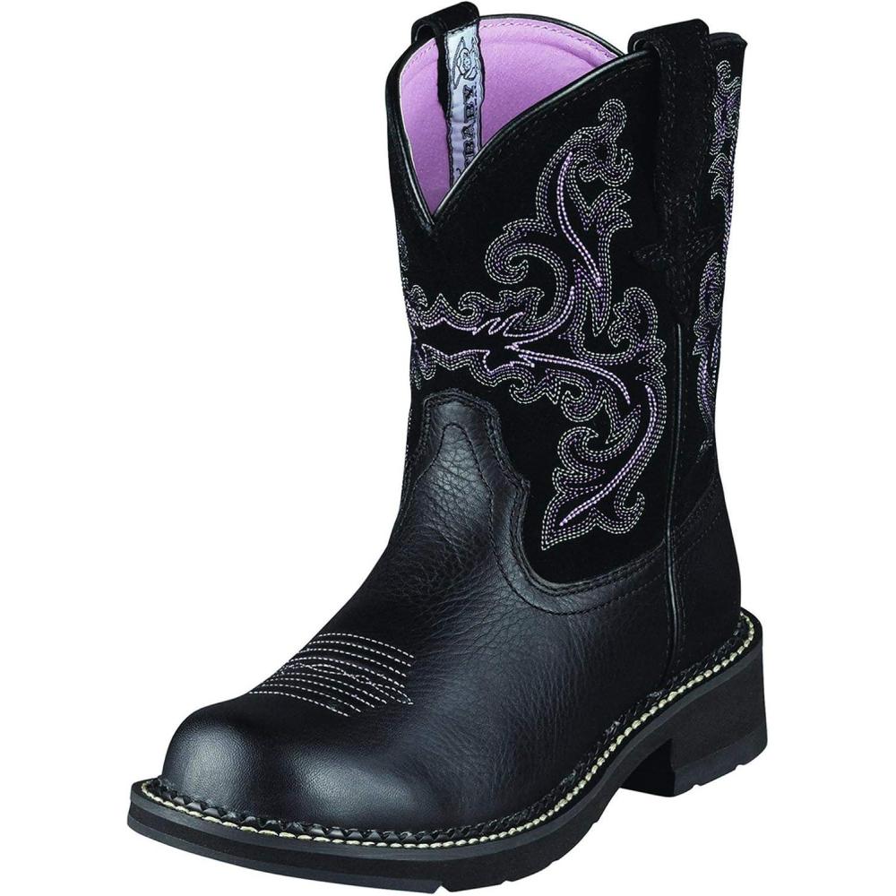 imageAriat Womens Fatbaby Western BootBlack DeertanOrchid