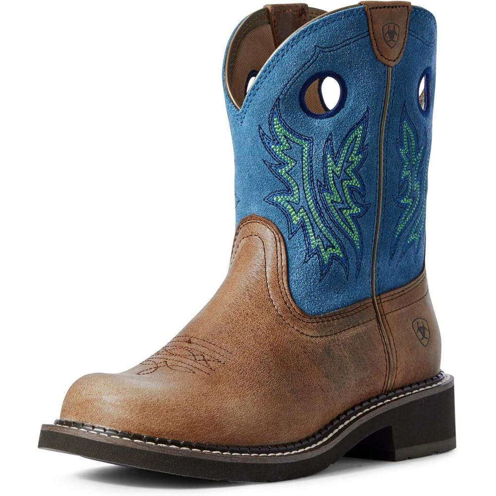 imageAriat Womens Fatbaby Western BootCowgirl CaramelBluebird