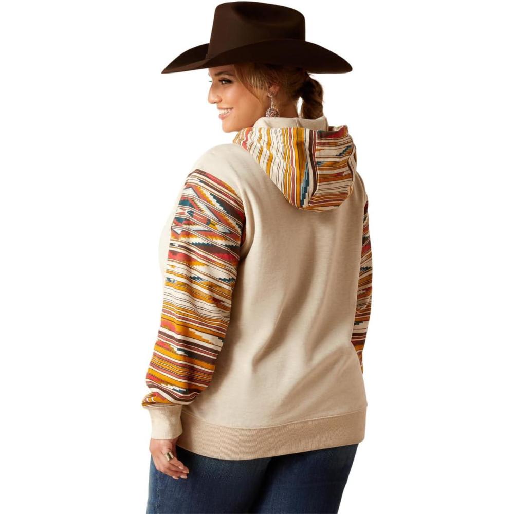 imageAriat Womens Hooded SweatshirtChimayo Print Sunset Saltillo
