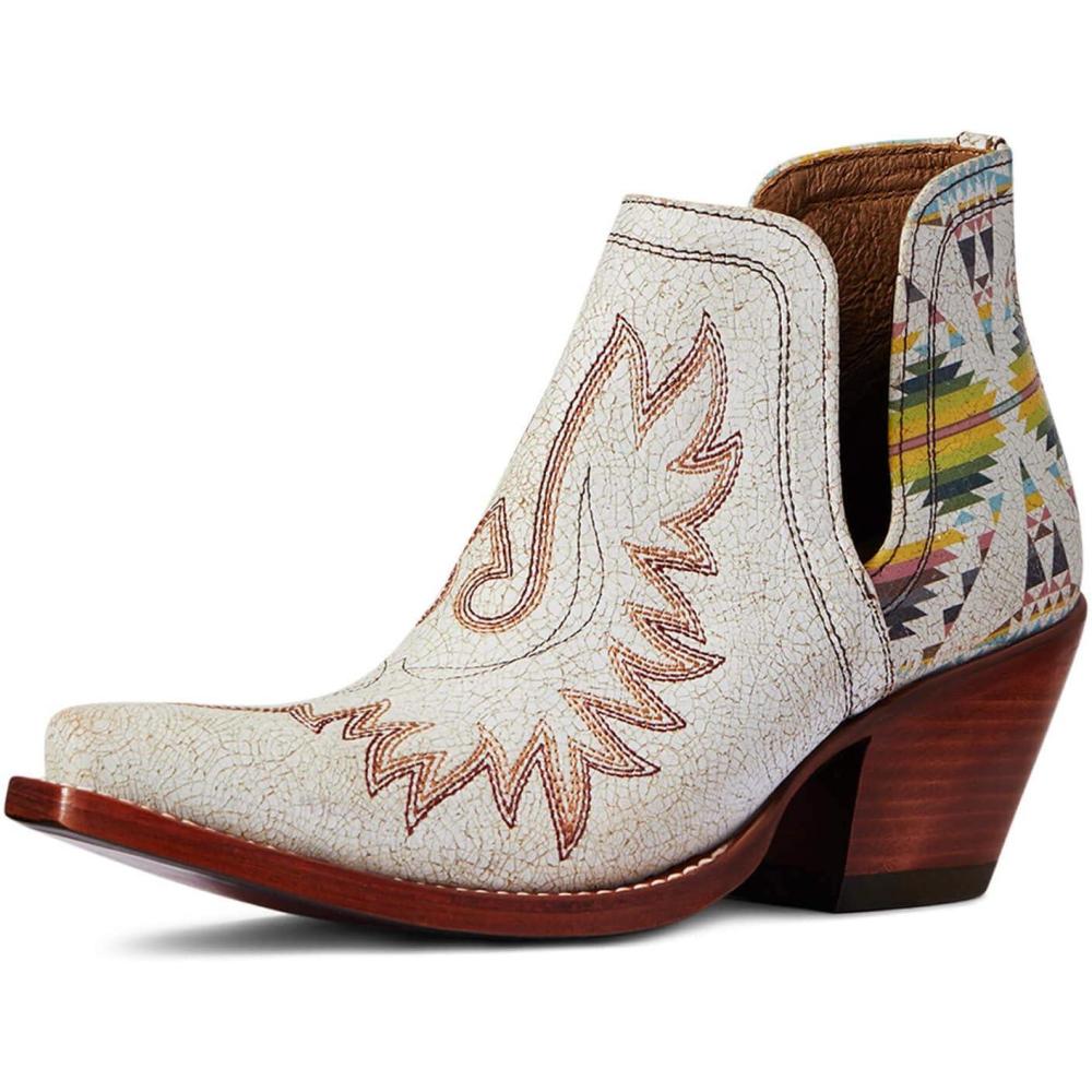imageAriat Womens White Dixon Boot WhiteCrackled White