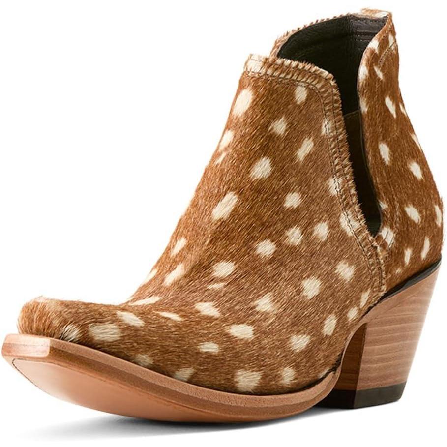 imageAriat Womens White Dixon Boot WhiteHair on Deer Print