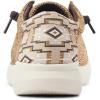 ARIAT Men’s Hilo Stretch Sneaker(Heathered Sand/Cream Aztec Print)