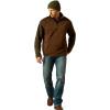 ARIAT Men’s Khaki Caldwell Reinforced Snap Sweater(Carafe/Earth Green)