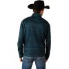 ARIAT Men’s Khaki Caldwell Reinforced Snap Sweater(Dark Teal Southwest)