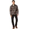 ARIAT Men’s Khaki Caldwell Reinforced Snap Sweater(Deep Mahogany Southwest)