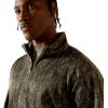 ARIAT Men’s Khaki Caldwell Reinforced Snap Sweater(Green Treebark Camo)
