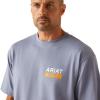 ARIAT Men’s Rebar Cotton Strong Roughneck Graphic T-Shirt(Infinity Heather)