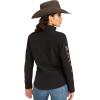 ARIAT New Team Softshell Jacket – Women’s Wind and Water Resistant Jacket(Black/Serrano Southwest Print)