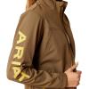 ARIAT New Team Softshell Jacket – Women’s Wind and Water Resistant Jacket(Canteen)