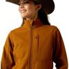 ARIAT New Team Softshell Jacket – Women’s Wind and Water Resistant Jacket(Chestnut Horse)