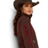 ARIAT New Team Softshell Jacket – Women’s Wind and Water Resistant Jacket(Chocolate Plum/Tawny Port)