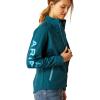 ARIAT New Team Softshell Jacket – Women’s Wind and Water Resistant Jacket(Reflecting Pond)