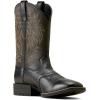 ARIAT Sport Western Wide Square Toe Mens Boot(Black Deertan/Black)