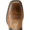ARIAT Sport Western Wide Square Toe Mens Boot(Matte Black/Barley Brown)
