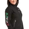 ARIAT Womens Classic Team Softshell Mexico Jacket(Black)