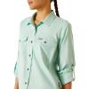 ARIAT Womens Rebar Made Tough Durastretch Work Shirt(Pool Blue Heather)