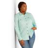 ARIAT Womens Rebar Made Tough Durastretch Work Shirt(Pool Blue Heather)