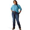 ARIAT Womens Rebar Made Tough Durastretch Work Shirt(Prominent Blue Plaid)