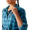 ARIAT Womens Rebar Made Tough Durastretch Work Shirt(Prominent Blue Plaid)